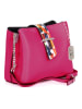 Anna Morellini Leder-Umhängetasche "Olivia" in Pink - (B)23 x (H)18 x (T)9 cm