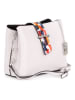Anna Morellini Leder-Umhängetasche "Olivia" in Weiß - (B)23 x (H)18 x (T)9 cm