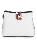 Anna Morellini Leder-Umhängetasche "Olivia" in Weiß - (B)23 x (H)18 x (T)9 cm