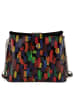 Anna Morellini Leren schoudertas "Olivia" zwart/meerkleurig - (L)23 x (B)9 x (H)18 cm