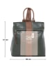 Anna Morellini Leder-Rucksack "Azaela" in Oliv/ Braun - (B)30 x (H)31 x (T)11 cm