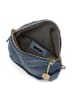 Anna Morellini Leder-Umhängetasche "Beverly" in Blau - (B)22 x (H)18 x (T)2 cm