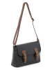 Anna Morellini Leder-Umhängetasche "Clementina" in Schwarz - (B)26 x (H)15 x (T)8 cm