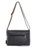 Anna Morellini Leren schoudertas "Clementina" zwart - (B)26 x (H)15 x (D)8 cm