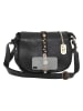 Anna Morellini Leder-Umhängetasche "Luigia" in Schwarz - (B)23 x (H)19 x (T)9 cm