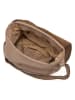 Anna Morellini Leder-Umhängetasche "Luigia" in Beige - (B)23 x (H)19 x (T)9 cm