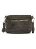 Anna Morellini Leder-Umhängetasche "Leandra" in Khaki - (B)25 x (H)17 x (T)8 cm