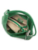Anna Morellini Leren schoudertas "Concetta" groen - (B)38 x (H)34 x (D)19 cm
