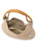 Anna Morellini Leren schoudertas "Concetta" beige - (B)38 x (H)34 x (D)10 cm