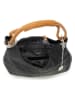 Anna Morellini Leder-Schultertasche "Concetta" in Schwarz - (B)38 x (H)34 x (T)10 cm