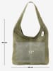 Anna Morellini Leder-Schultertasche "Palladia" in Khaki - (B)38 x (H)30 x (T)2 cm