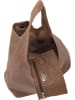 Anna Morellini Leder-Schultertasche "Palladia" in Hellbraun - (B)38 x (H)30 x (T)2 cm