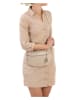 Anna Morellini Leder-Umhängetasche "Berenice" in Beige - (B)25 x (H)14 x (T)1 cm