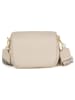 Anna Morellini Leder-Umhängetasche "Domenica" in Beige - (B)19 x (H)15 x (T)8 cm