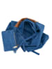 Anna Morellini Leren shopper "Eleonora" blauw - (B)40 x (H)31 x (D)2 cm
