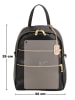 Anna Morellini Leder-Rucksack "Zeolla" in Schwarz - (B)22 x (H)29 x (T)11 cm