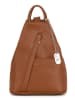 Anna Morellini Leren rugzak "Renata" cognackleurig - (B)24,5 x (H)30 x (D)7 cm