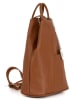 Anna Morellini Leren rugzak "Renata" cognackleurig - (B)24,5 x (H)30 x (D)7 cm