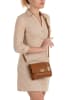 Anna Morellini Leder-Umhängetasche "Matalia" in Hellbraun - (B)22 x (H)17 x (T)9 cm
