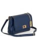 Anna Morellini Leren schoudertas "Matalia" donkerblauw - (B)22 x (H)17 x (D)9 cm