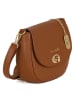 Anna Morellini Leder-Umhängetasche "Iseppa" in Hellbraun - (B)24 x (H)21 x (T)9 cm