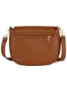 Anna Morellini Leder-Umhängetasche "Iseppa" in Hellbraun - (B)24 x (H)21 x (T)9 cm