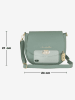Anna Morellini Leren schoudertas "Iseppa" groen - (B)24 x (H)21 x (D)9 cm