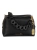 Anna Morellini Leren schoudertas "Gessica" zwart - (B)27 x (H)20 x (D)12 cm