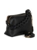 Anna Morellini Leder-Schultertasche "Gessica" in Schwarz - (B)27 x (H)20 x (T)12 cm