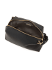 Anna Morellini Leder-Schultertasche "Gessica" in Schwarz - (B)27 x (H)20 x (T)12 cm