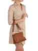 Anna Morellini Leder-Schultertasche "Gessica" in Hellbraun - (B)27 x (H)20 x (T)12 cm