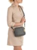 Anna Morellini Leder-Umhängetasche "Aldina" in Anthrazit - (B)22 x (H)18 x (T)11 cm