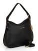 Anna Morellini Leder-Schultertasche "Armina" in Schwarz - (B)35 x (H)31 x (T)7 cm
