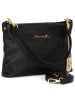 Anna Morellini Leren schoudertas "Sancia" zwart - (B)25 x (H)16 x (D)4 cm