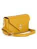 Anna Morellini Leren schoudertas "Terina" geel - (B)22 x (H)16 x (D)6,5 cm