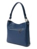 Anna Morellini Leder-Schultertasche "Paolina" in Dunkelblau - (B)28 x (H)24 x (T)8 cm