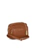 Anna Morellini Leder-Umhängetasche "Tabita" in Camel - (B)22 x (H)15 x (T)10 cm