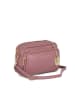 Anna Morellini Leder-Umhängetasche "Tabita" in Altrosa - (B)22 x (H)15 x (T)10 cm