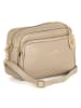 Anna Morellini Leren schoudertas "Tabita" beige - (B)22 x (H)15 x (D)10 cm