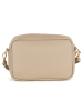 Anna Morellini Leder-Umhängetasche "Tabita" in Beige - (B)22 x (H)15 x (T)10 cm