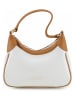 Anna Morellini Leder-Schultertasche "Sabbatina" in Weiß/ Camel - (B)30 x (H)20 x (T)12 cm