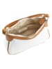 Anna Morellini Leren schoudertas "Sabbatina" wit/camel - (B)30 x (H)20 x (D)12 cm