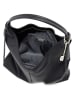 Anna Morellini Leder-Schultertasche "Samuela" in Schwarz - (B)38 x (H)30 x (T)10 cm