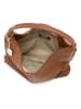 Anna Morellini Leder-Schultertasche "Samuela" in Camel - (B)38 x (H)30 x (T)10 cm