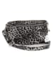 Anna Morellini Leder-Brustbeutel "Nunziatina" in Grau/ Schwarz - (B)25 x (H)14 x (T)1 cm