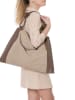 Anna Morellini Leren shopper "Ferdinanda" bruin/beige - (B)55 x (H)40 x (D)13 cm