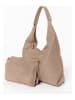 Anna Morellini Leren shopper "Nicolina" taupe - (B)41 x (H)42 x (D)11 cm