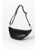 Anna Morellini Leder-Brustbeutel "Carola" in Schwarz/ Camel - (B)32 x (H)16 x (T)9 cm