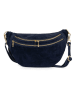 Anna Morellini Leder-Brustbeutel "Lolanda" in Blaugrau - (B)36 x (H)22 x (T)12 cm