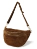 Anna Morellini Leder-Brustbeutel "Lolanda" in Hellbraun - (B)36 x (H)22 x (T)12 cm